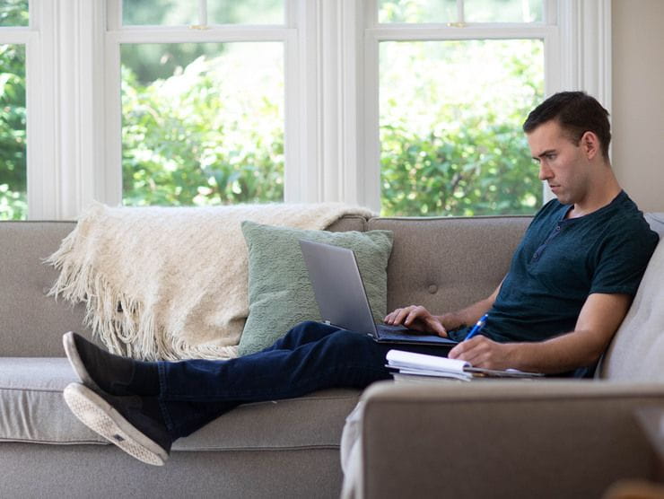 man with laptop